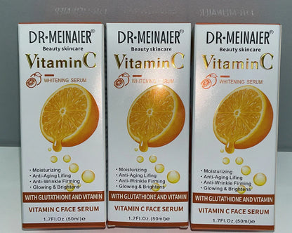 50ml*2pcs Vitamin C Face Serum, Brightens, Hydrates and Reduces Signs of Aging, with Vitamin C, Hyaluronic Acid for Glowing Skin
