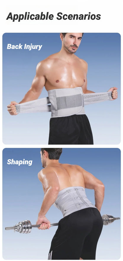 Adjustable Back Braces Waist Belt Men Women Lower Pain Relief Breathable Anti-Skid Spine Lumbar Support Trainer Trimmer Fitness