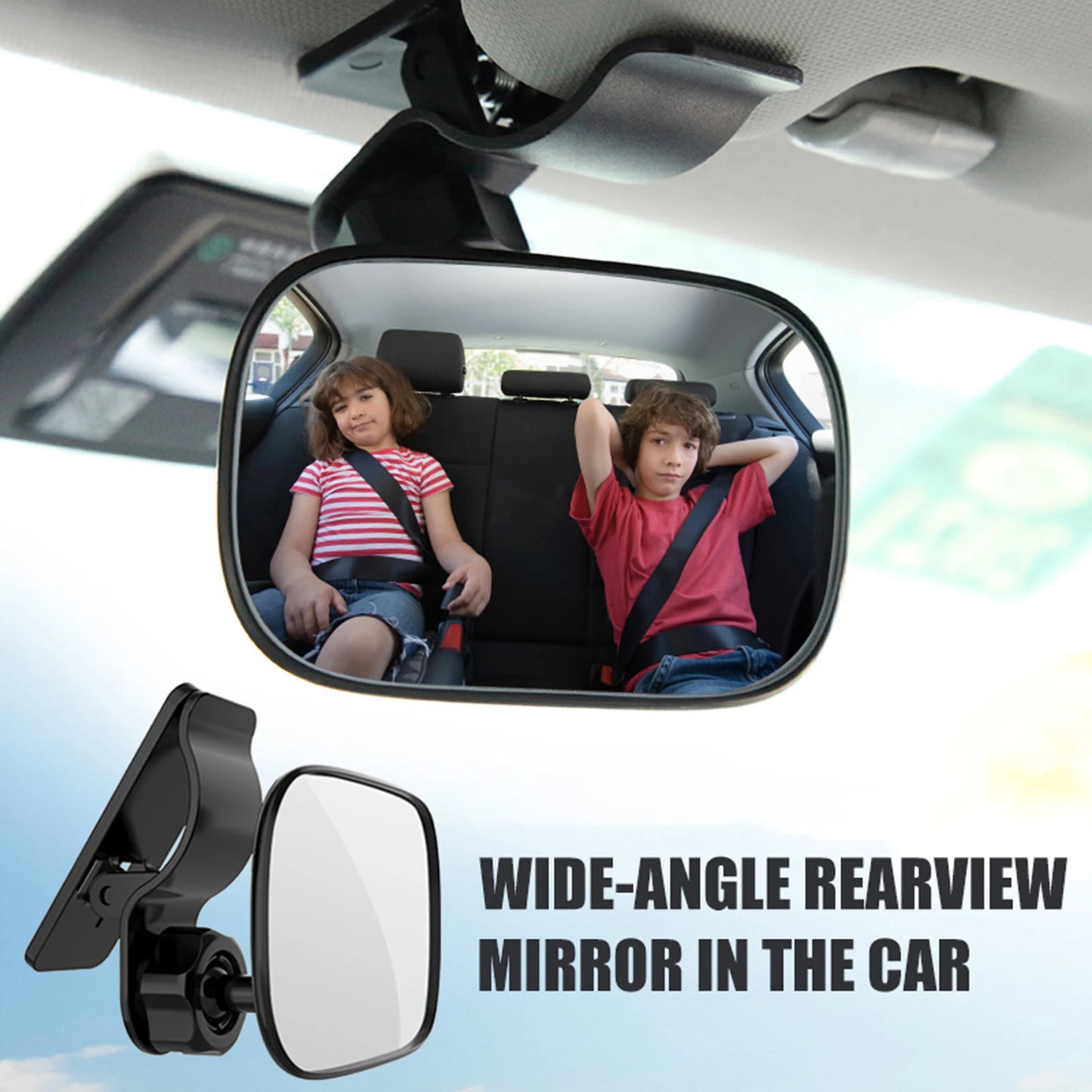 Car Facing Rear View Blind Spot Mirror Easy Assembled Crash Tested Car Seat Mirror HD Mirror for Cars Trucks SUVs