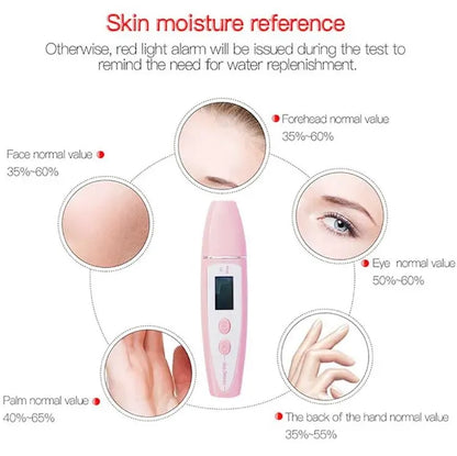 Bio Technology Sensor LCD Precise Detector Digital Skin Oil Moisture Tester for Face Care Lady Beauty Tool Women Spa Monitor