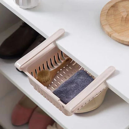 1Pc Refrigerator Storage Basket Flexible Expandable Fridge Organizer Drawer Storage Rack Storage Fresh Box Freezer Box Storage