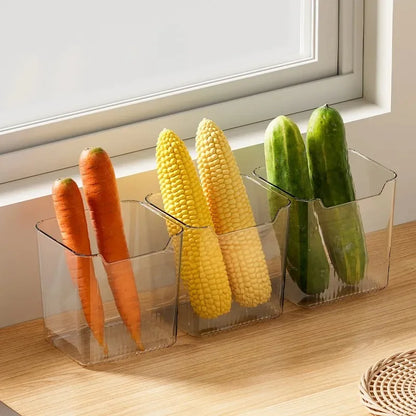 Fridge Side Door Storage Boxes Vegetables Fruits Food Preservation Box Space-Saving Refrigerator Organizers Kitchen Containers