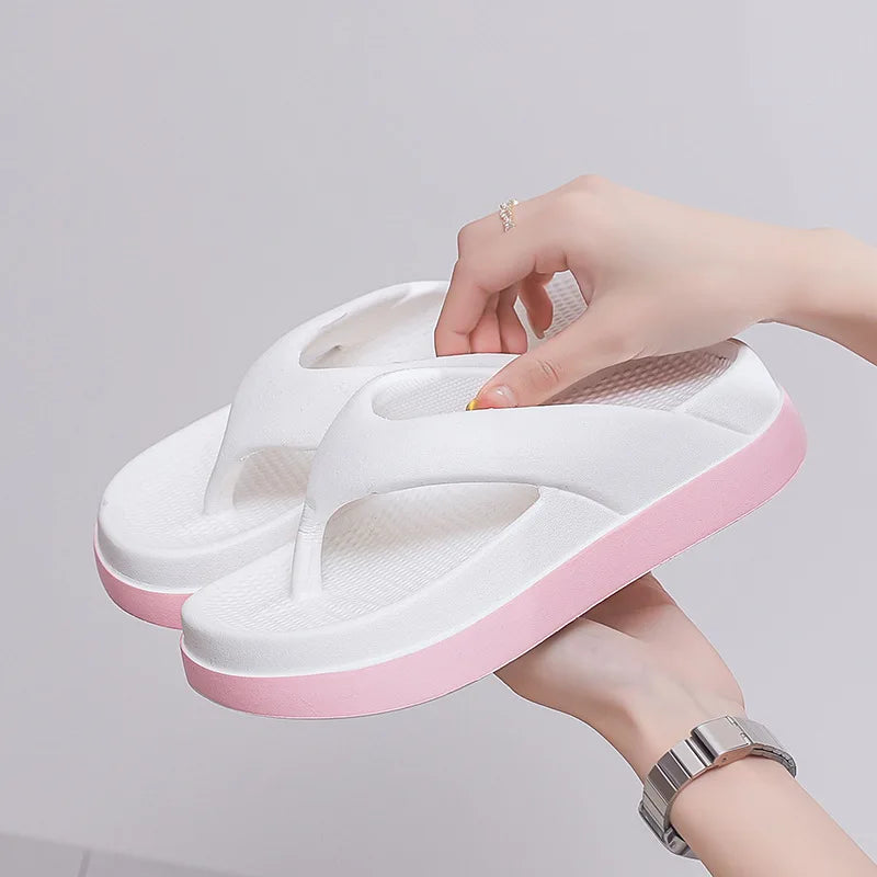 Woman Flip Flops Popular Design Shoes 2025 Trend Platform Casual Sandals Outdoor Non-slip Slippers Unique Features Flat Sandals