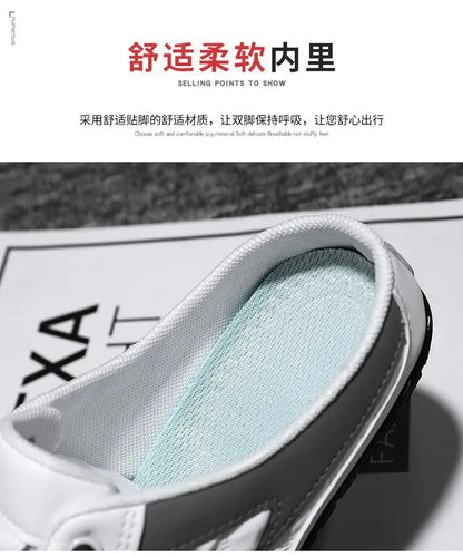 Half Slipper for Men Classic Summer Casual Shoes Men's Flat Shoe Slippers Concise Men Sneakers