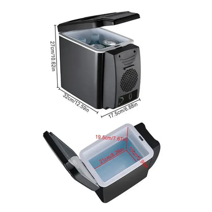 6L 12V Electric Car Portable Ice Box Mini Portable Fridge Freezer Vehicle Refrigeration And Heating Car Electronic Devices