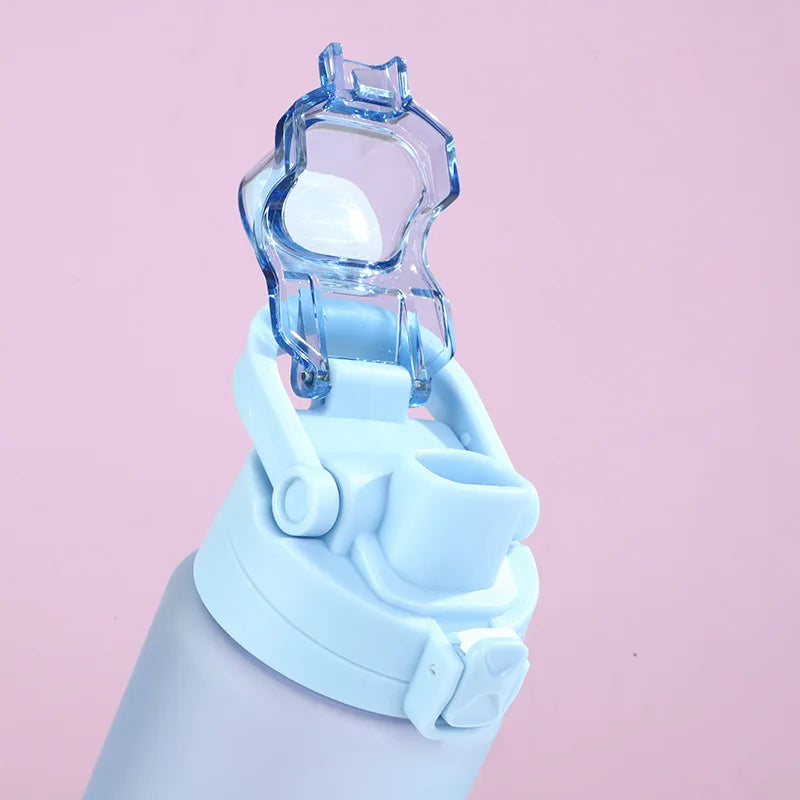 Sports Water Bottle Fitness Water Bottle Portable Outdoor Water Cup Reusable Water Bottle With Flip Top Lid Travel Water Bottle