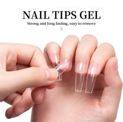 AWStorG 15ML Nail Tips Glue Gel For Falses Nail Tips Fast Extension 3 IN 1 Function Nails Art Transparent Gel Polish Soak Off UV