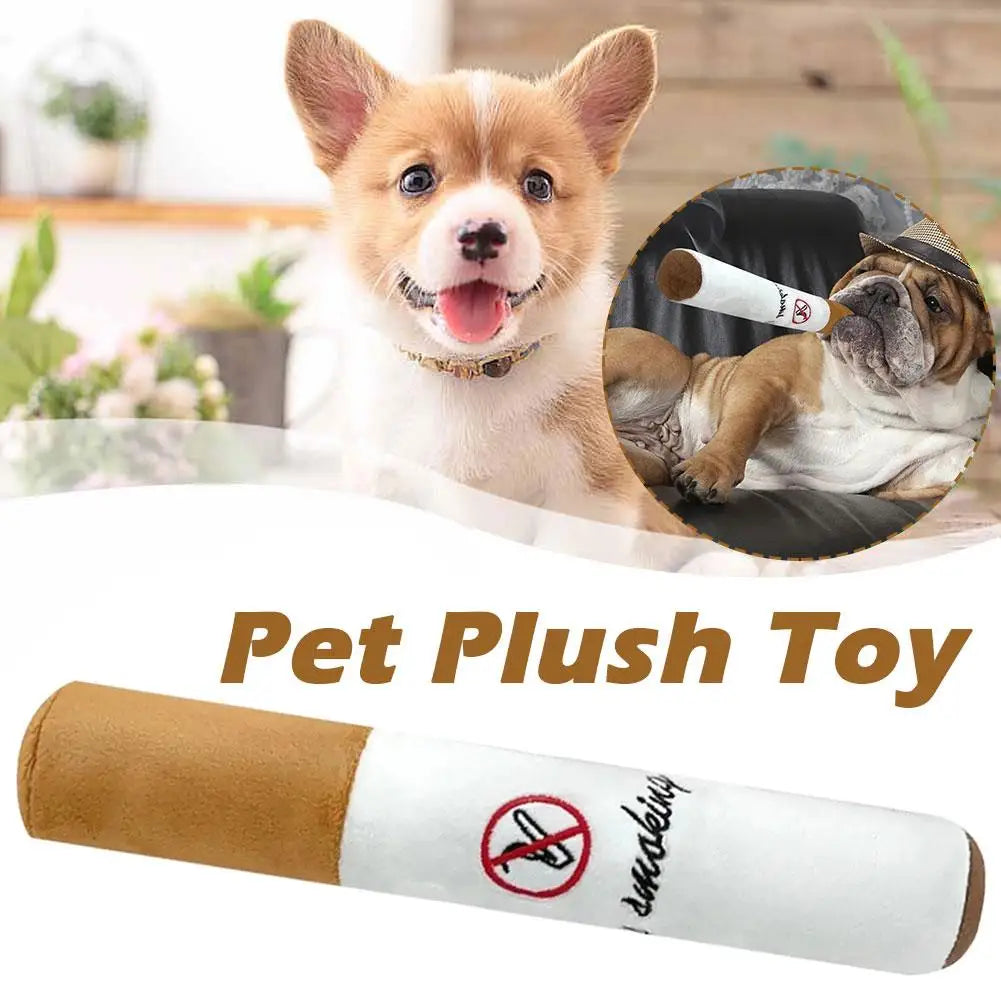 Pet Funny Toys Cigar Big Smoke Pet Plush Toy Smoke Prop Pet Toys Pet Dog Pet Accessories Training Toy Photo Supplies