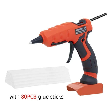 Cordless Hot Glue Gun for Milwaukee 18V Battery with 30pcs 7mm Sticks 30s Quick Preheat for Arts & Crafts & DIY (No Battery)