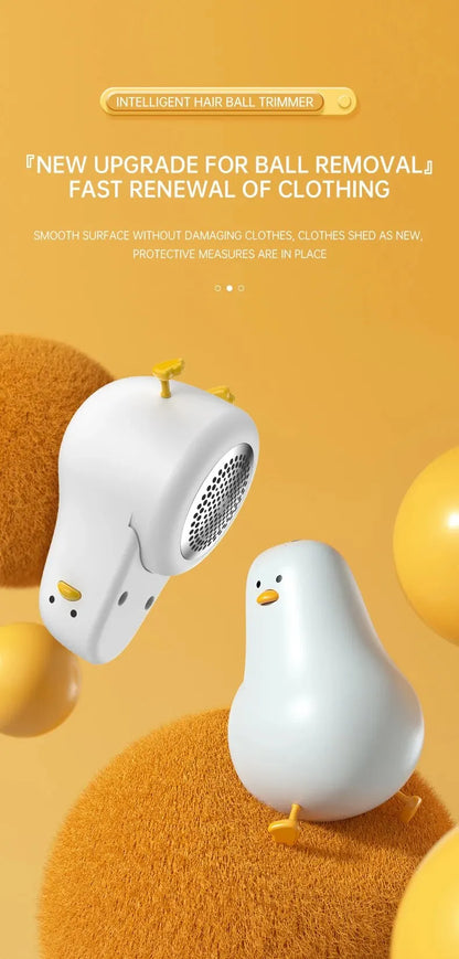 Lint Remover For Clothes Usb Electric Rechargeable Hair Ball Trimmer Fuzz Clothes Sweater Shaver Reels Removal Device ﻿Cute Duck