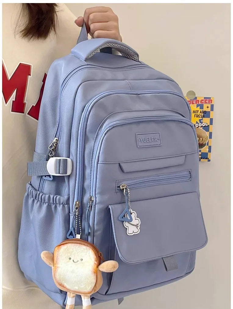 Japanese style Junior High School Large Capacity Backpack High School Student school bags Simple and Versatile Laptop Backpacks