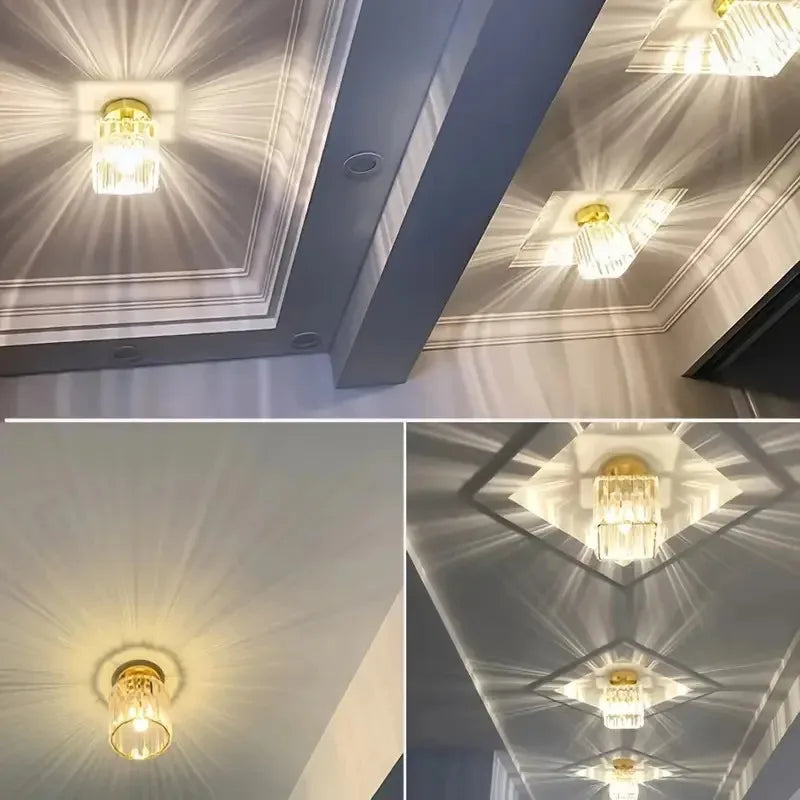 Led Ceiling Lights Room decoration Crystal Lampshade Chandelier Living Room Bedroom Modern Round Square Decorative Ceiling Lamp