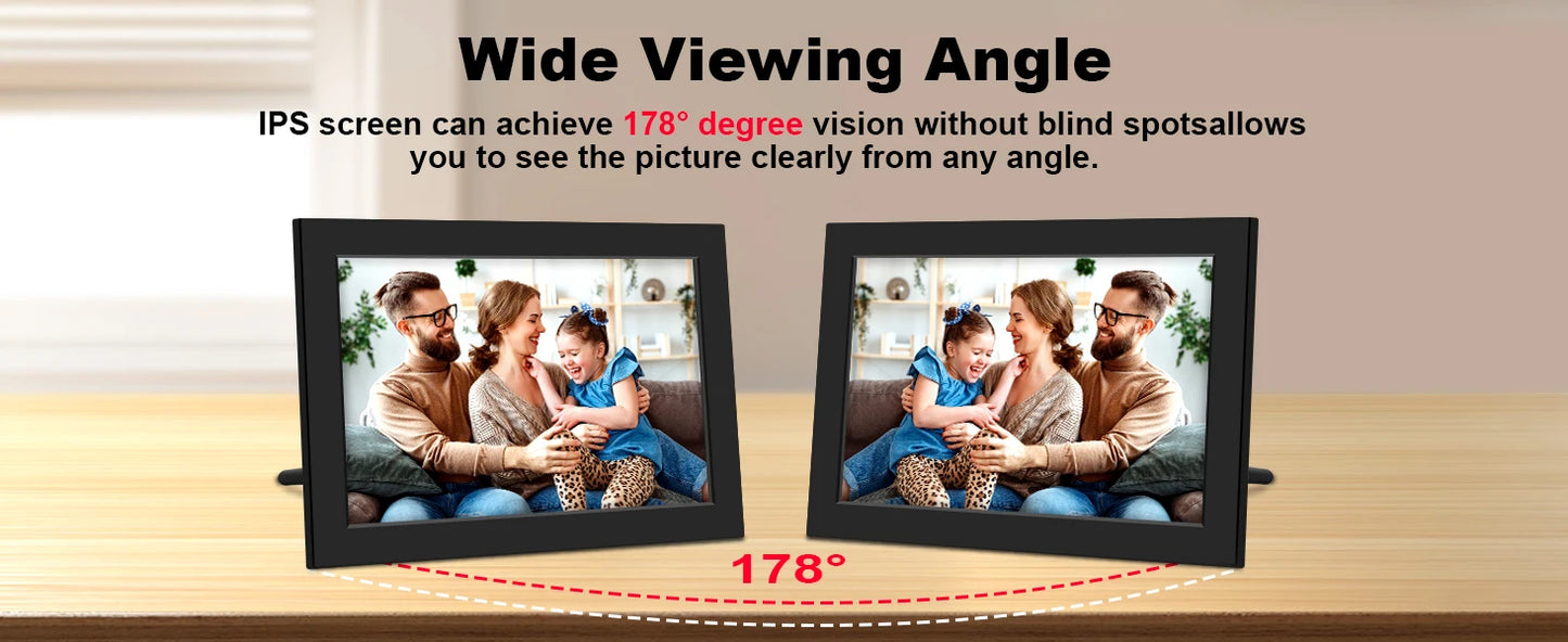 WiFi Digital Photo Frame 10.1 Inch 32GB Smart Digital Picture Frame with 1280x800 IPS HD Touch Screen Digital Frame Gift