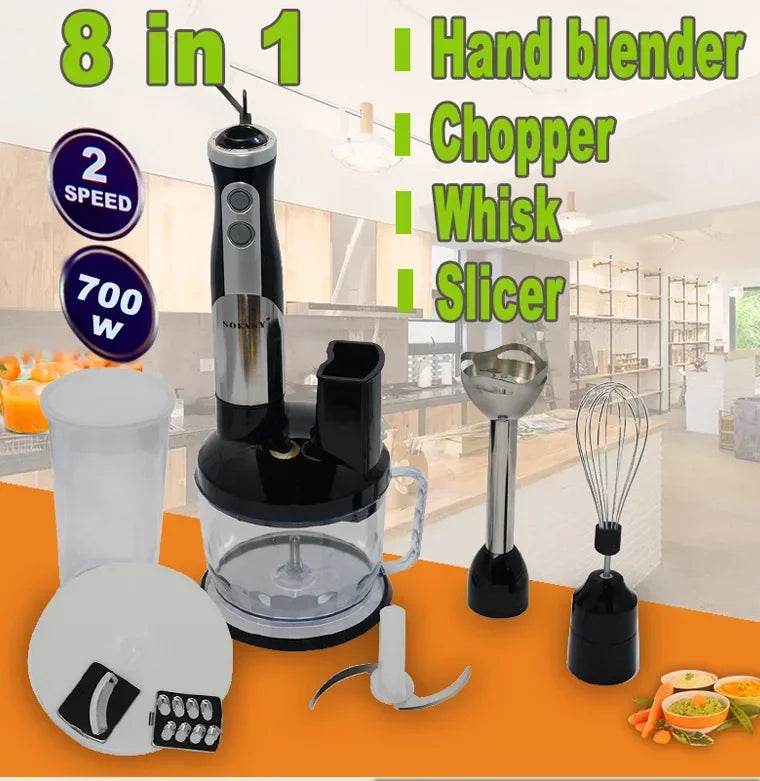 Houselin Immersion Blender Handheld Hand Blender 700W, Blender with Chopper for Baby Food and Smoothies