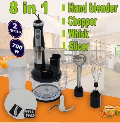 Houselin Immersion Blender Handheld Hand Blender 700W, Blender with Chopper for Baby Food and Smoothies