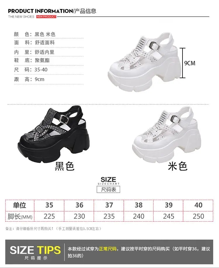 Fashion Brand High Heels Shoes Beach Slippers Chunky Sandals Designer Women Platform Shoes 2025 Summer New Pumps Women Sandals