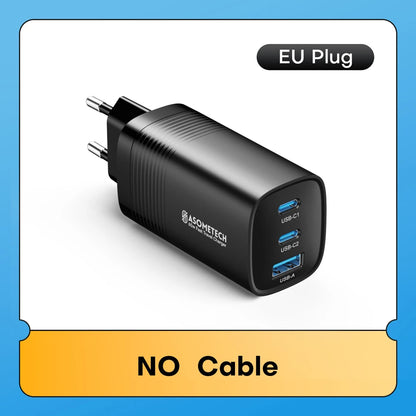 65W GaN USB Type C Fast Charger For Laptop PPS 45W PD QC 3.0 Quick Charge For iPhone 14 13  Samsung Xiaomi Realme Phone Charger