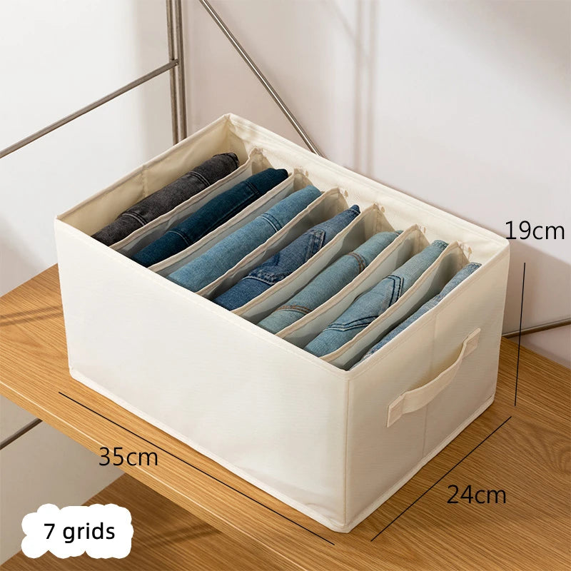 Drawer Organizer for Jeans Pants Sock Shirts Clothes Storage Box Wardrobe Cabinet Drawer Underwear Clothes Organizer Storage