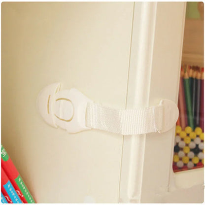 3pcs Coffee Black White Baby Safety Lock Child Toddler Cabinet Drawer Refridgerator Lock for Kids Protection Straps Locks