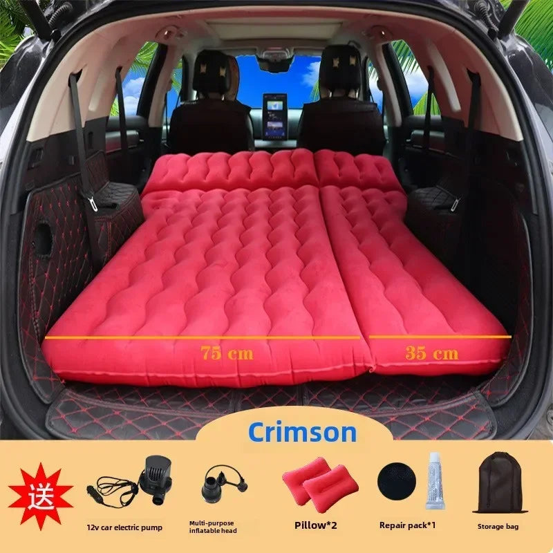 Airbed Household Outdoor Single Double Air Bed Thickened Folding Inflatable Convenient Mattress Sleep Rest for Car SUV Travel