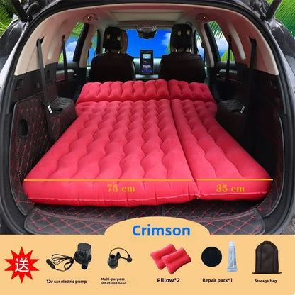 Airbed Household Outdoor Single Double Air Bed Thickened Folding Inflatable Convenient Mattress Sleep Rest for Car SUV Travel