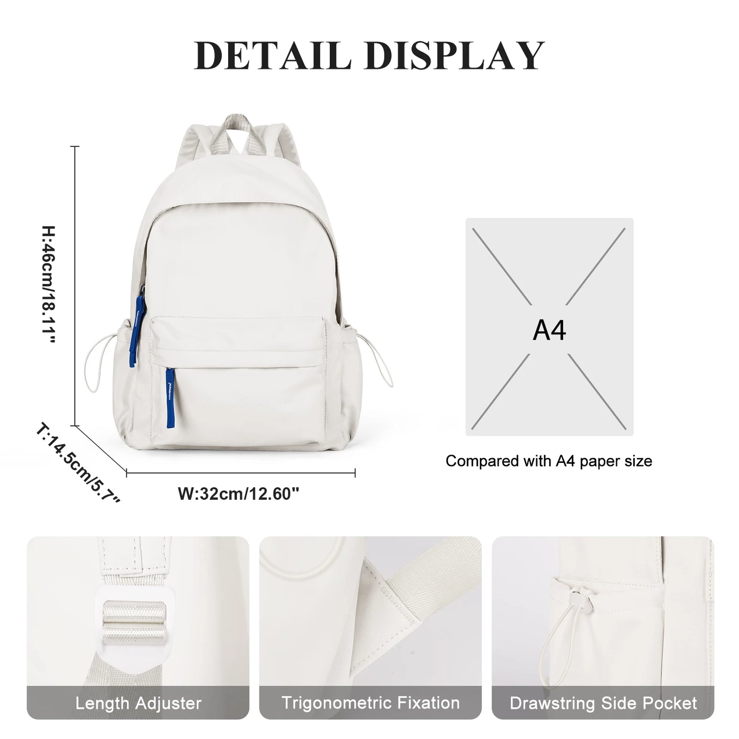 School Bag for Girl Leisure School Backpack for Boys Teens Student Bookbag Travel Kawaii Cute Backpack Nylon Children's Rucksack