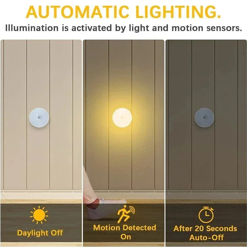 LED night light, motion sensing light, USB charging wireless bedside light, wardrobe light, kitchen corridor wardrobe light, l