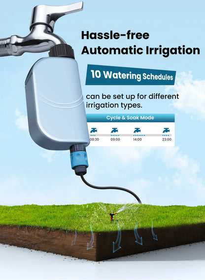 GIRIER Tuya Smart Water Timer WiFi Programmable Sprinkler Controller for Garden Hose Irrigation No Hub Required Works with Alexa