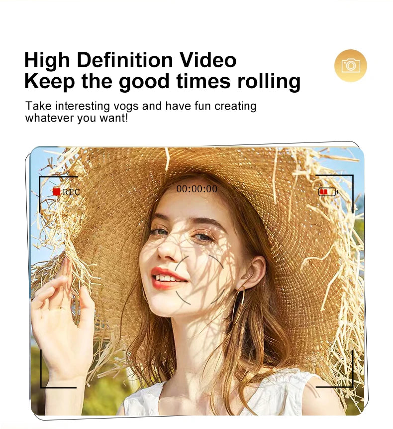 Digital Camera Retro CCD Portable Camera Dual Camera Flash 8x Digital Zoom Entry-Level Small Students Campus Selfie camera