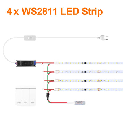 Smart WS2811 IC LED Strip Light Horse Running Chasing Effect Individual Pixel LED Addressable Control With Remote Panel Switch