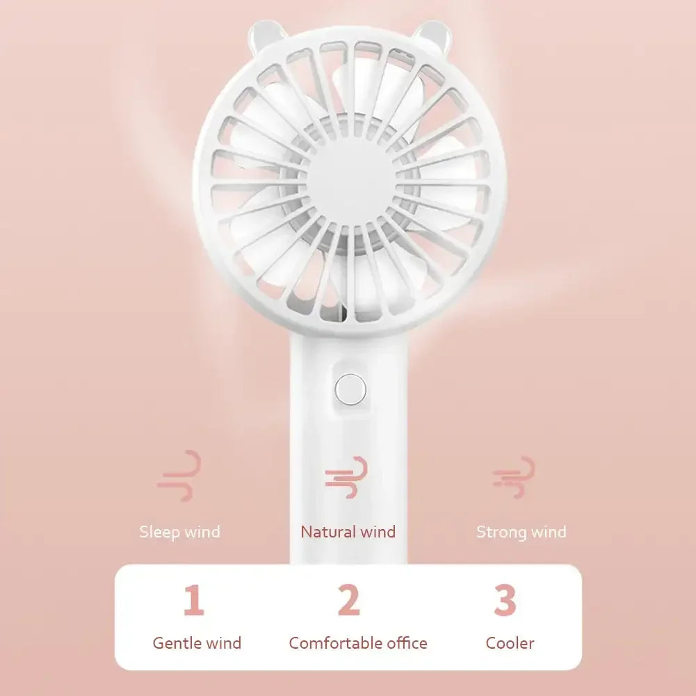 Portable Handheld Fan Small Cooling Fan USB Rechargeable Eyelash Eyelash Mute Cooler Handheld Fan Mini USB Rechargeable Desk