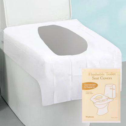 50/10pcs Disposable Toilet Seat Pads Portable Bathroom Toilet Pads Degradable Paper Portable Home Travel Camping Hotel Supplies