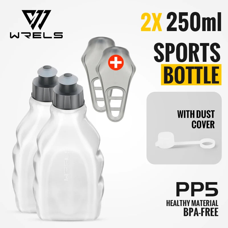 WRELS Handheld Hydration Sports Water Bottles BPA-Free Water Bottles for the Running Hydration Belt for Marathon Hiking Cycling