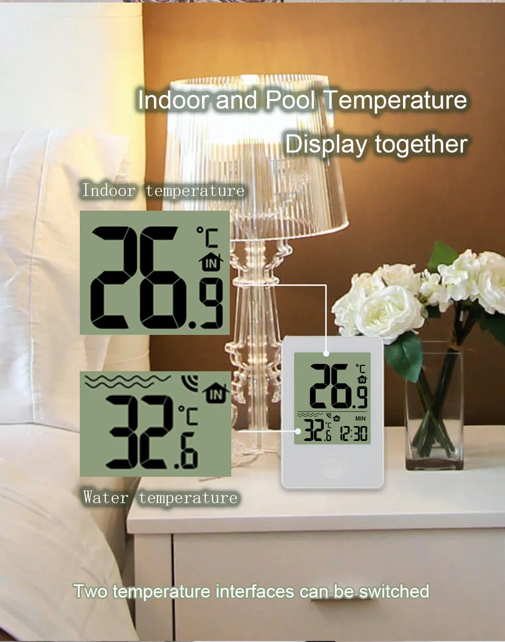 Floating Digital Swimming Pool Thermometer Swimming Pool Accessories Outdoor Waterproof Spa Aquarium Bathrooms Thermometer