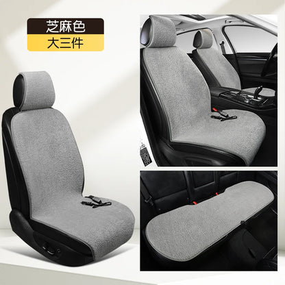 2023 New Car Heated Seat Cushion Made of Lamb Fleece Material, Comfortable and Warm, Suitable for Single Seat, Double Seat, and