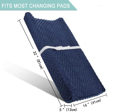 Soft Reusable Changing Pad Cover Minky Dot Foldable Travel Baby Breathable Diaper Pad Sheets Cover