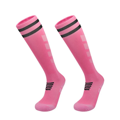 Towel Bottom Soccer Socks Breathable Knee High Training Long Stocking Adults Youths Kids Practical Competition Football Socks