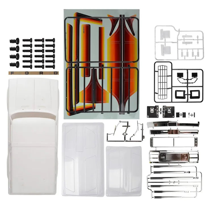 RC Crawler Car Parts Hard Plastic Body Car Shell 313mm Wheelbase Unassembled Kit for 1/10 Axial SCX10 90046 Trxs TRX4 Ford