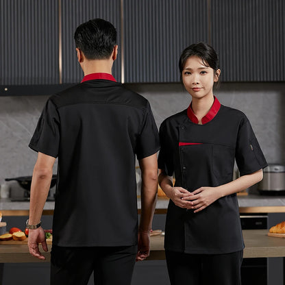 Kitchen Chef Shirts Cook Wear Hotel  Uniform Catering Cooking Clothes Chef Coat Jacket Professional Kitchen Costume Designer