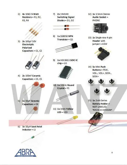 DIY Electronic Kits Wireless Stereo FM Radio Receiver Module PCB 76MHz-108MHz DC 1.8V-3.6V