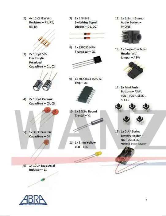 DIY Electronic Kits Wireless Stereo FM Radio Receiver Module PCB 76MHz-108MHz DC 1.8V-3.6V