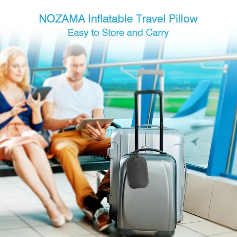 Inflatable Travel Pillow Multifunctional Neck and Head Support for Airplanes Trains Buses Office Naps Lunch Rest Sleeping