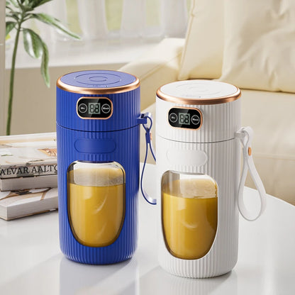 Electric Juicer 10 Blades Portable Blender LED Digital Display Small Juice Cup Rechargeable Wireless Household Milkshake Juice