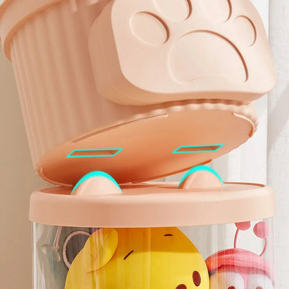 77m Doll Storage Bucket Transparent Moistureproof Storage Tube for Children's Plush Toys Organizer Home Organization Storage