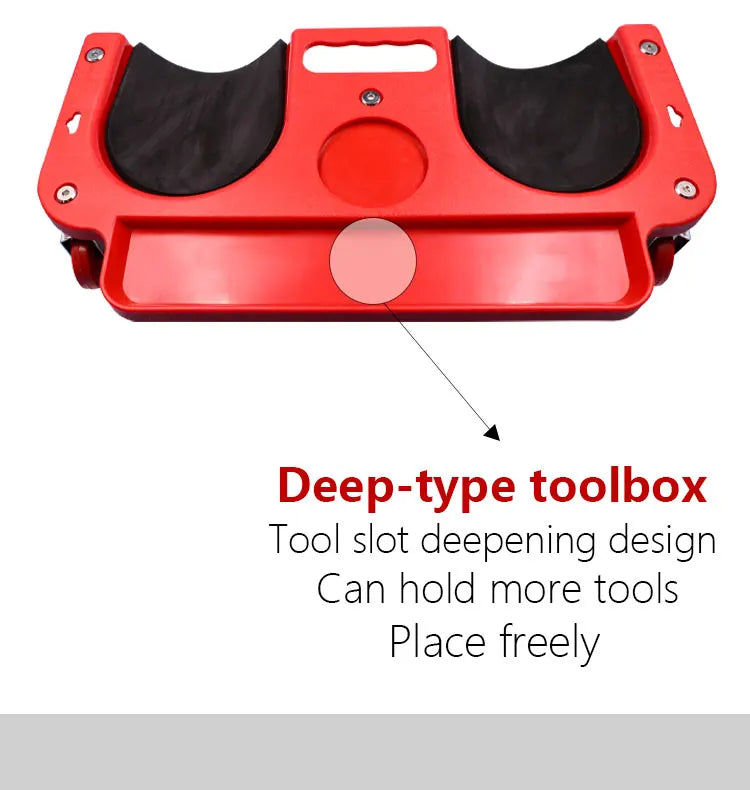 Rolling Knee Protection Pad with Wheels Built in Foam Padded Per for Car Repairman, Fitter, Repairman, Protective Gear Pulley