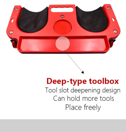 Rolling Knee Protection Pad with Wheels Built in Foam Padded Per for Car Repairman, Fitter, Repairman, Protective Gear Pulley