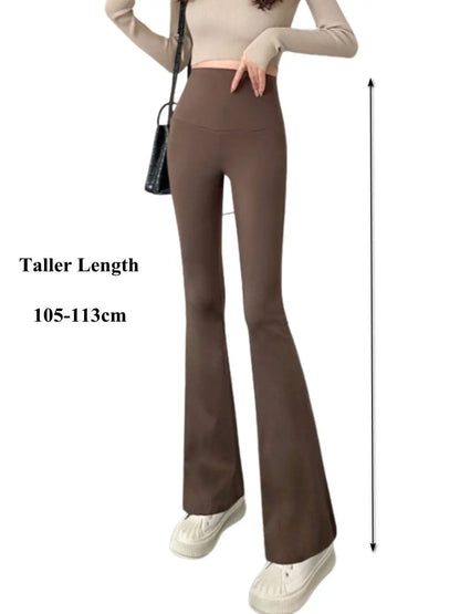 Long Tall Girl High Women Black Flare Pants Leggings Yoga  Soft High Waist Bootcut Comfortable 180cm Palazzo Pants Bell Bottom