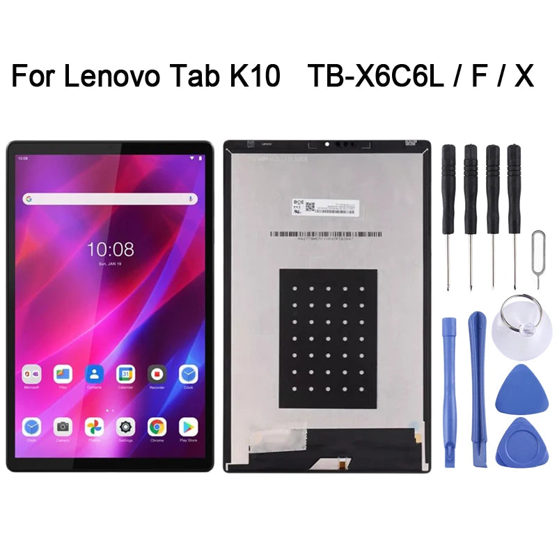 LCD Screen For Lenovo Tab K10 TB-X6C6L TB-X6C6F TB-X6C6X 10.3 Inch Tablet Display with Digitizer Full Assembly Replacement