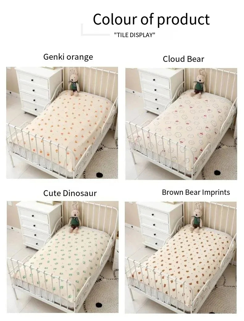 120*90CM Infant Change Diaper Pad Cover Washable Newborn Bed Nappy Mattress Crib Sheet Waterproof Baby Urine Mat Cotton Reusable
