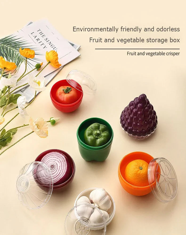 Food Fruit Vegetable Reusable Airtight Fresh Storage Storage Box for Fruits and Vegetables Easy to Clean Kitchen Gadgets